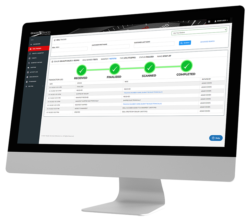 Deal Tracker Dealership Solution Software by Dealer Services Network